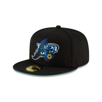 Tampa Bay Rays Gorra | New Era MLB Double Logo 59fifty Fitted Cap Mexico - Azules